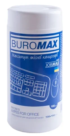 Серветки для очищення моніторів пластику офісних меблів Buromax JOBMAX (BM.0803) - Фото 1 Серветки для очищення моніторів пластику офісних меблів Buromax JOBMAX (BM.0803) - зображення 1