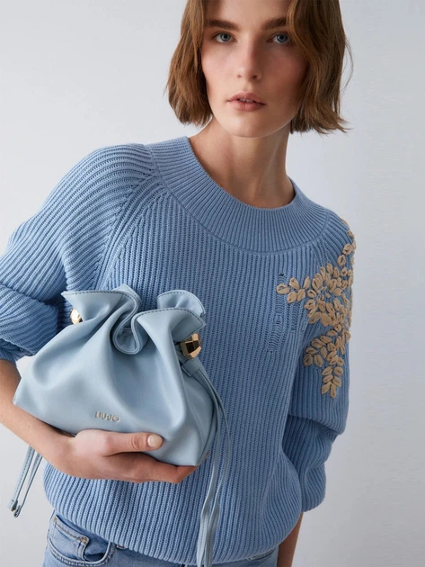 Сумка крос-боді через плече жіноча зі штучної шкіри середня Liu Jo AA6099E0958-09C45 Синя (800070353747) - зображення 2