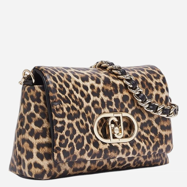 Сумка крос-боді через плече жіноча зі штучної шкіри середня Liu Jo AA6148E1119-00047 Чорний/Коричневий (800070353781) - зображення 3