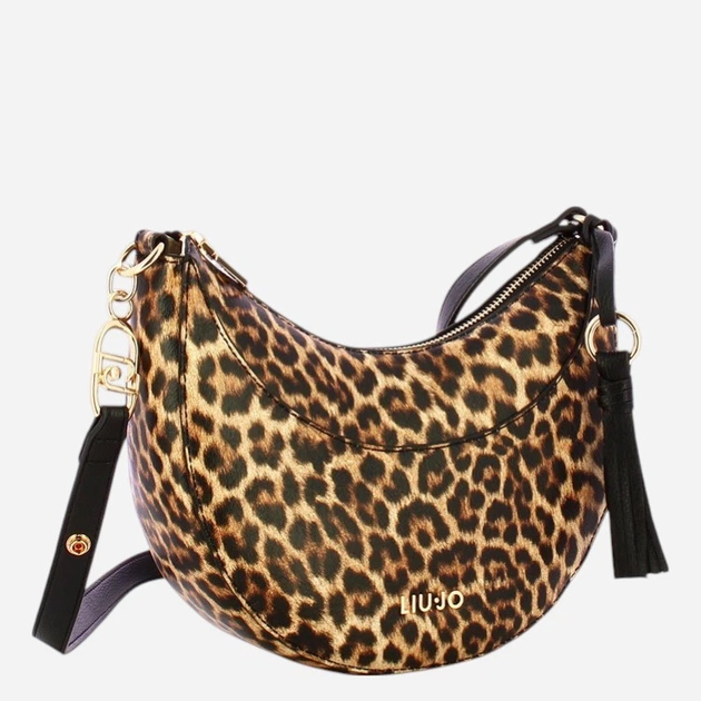 Сумка крос-боді через плече жіноча зі штучної шкіри середня Liu Jo AA6186E1119-00047 Чорний/Коричневий (800070353841) - зображення 3