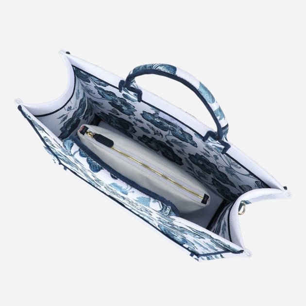 Torebka shopper damska materiałowa Braccialini B18921-TY-3292 Jasnoniebieska - obraz 5