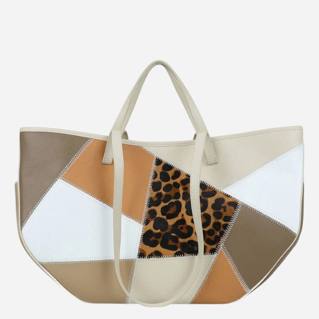 Torebka shopper damska skórzana Braccialini B19073-PP-305 Beżowa - obraz 3