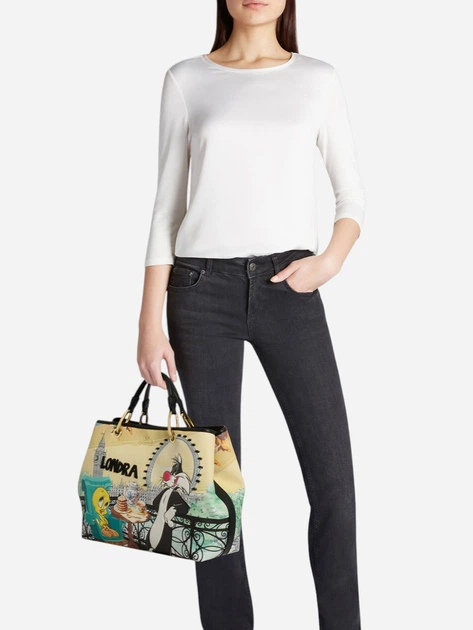 Torebka shopper damska duża Braccialini LT252-YY-818 Wielokolorowa - obraz 2