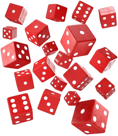 Набір кісток Q-Workshop Повний комплект K6 Червоно-білі 20 елементів (5907699498475) - зображення 1