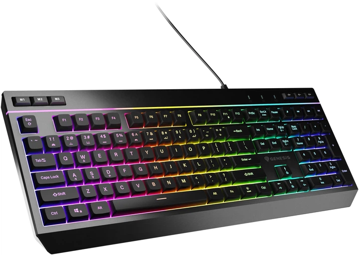 Klawiatura przewodowa Genesis Rhod 530 RGB Gaming USB Black(NKG-2332) - obraz 3