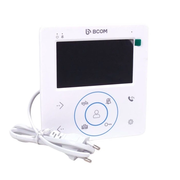 Комплект відеодомофона BCOM BD-480 White Kit: відеодомофон 4" і відеопанель - Фото 2 Комплект відеодомофона BCOM BD-480 White Kit: відеодомофон 4" і відеопанель - изображение 2