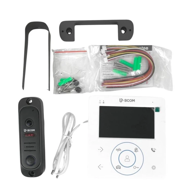 Комплект відеодомофона BCOM BD-480 White Kit: відеодомофон 4" і відеопанель - Фото 6 Комплект відеодомофона BCOM BD-480 White Kit: відеодомофон 4" і відеопанель - изображение 6
