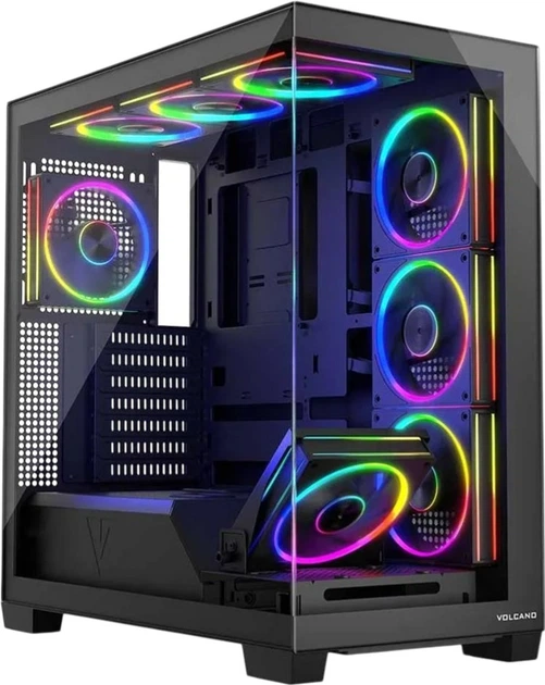 Obudowa Modecom Volcano Stellar ARGB MIDI 8F Black (AT-STELLAR-8F-ARGB-10) - obraz 1