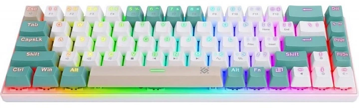 Klawiatura przewodowa Defender VEXX GK-084 RGB USB Outemu Red White/Green (4745090826999) - obraz 2