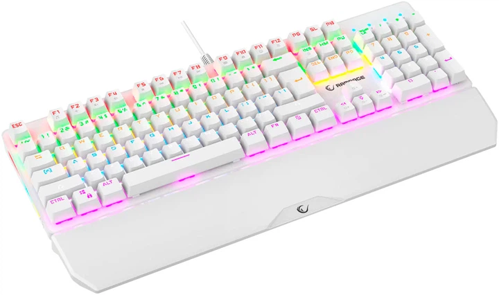 Клавіатура дротова Rampage KB-R86 UMBRA Kaicheng Blue USB White (KB-R86WHITEBS) - зображення 2