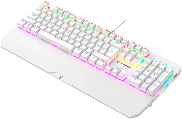 Клавіатура дротова Rampage KB-R86 UMBRA Kaicheng Blue USB White (KB-R86WHITEBS) - зображення 3