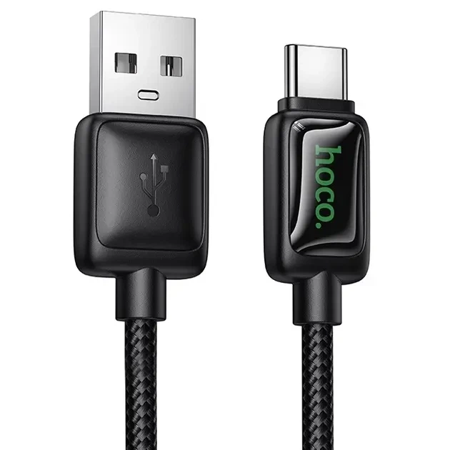 Кабель HOCO U146 USB to Type-C 36W 3A 1.2m чорний - Фото 1 Кабель HOCO U146 USB to Type-C 36W 3A 1.2m чорний - зображення 1