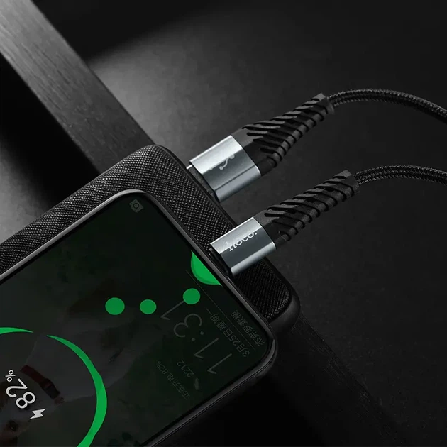Кабель HOCO X38 USB to Type-C Charging Data 1m Black - зображення 4