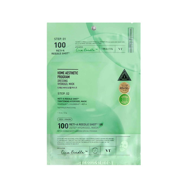 Двоетапна гідрогелева маска VT Cosmetics Reti-A Reedle Shot 100 2Step Hydrogel Mask з мікроголками та ретинолом 1 шт - зображення 5