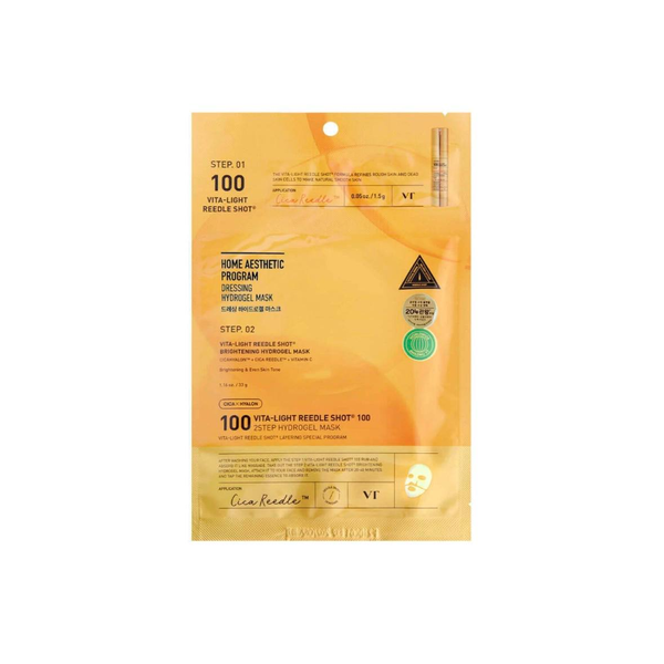 Двухэтапная гидрогелевая маска VT Cosmetics Vita-Light Reedle Shot 100 2Step Mask с микроиглами - изображение 4