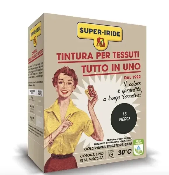 Фарба для одягу та текстилю Super Iride Grigio tintura per tessuti tutto in uno (Сіра- grigio 69 ) сіра 350 г - Фото 3 Фарба для одягу та текстилю Super Iride Grigio tintura per tessuti tutto in uno (Сіра- grigio 69 ) сіра 350 г - изображение 3