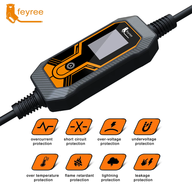 Зарядка для електромобіля Feyree 7кВт 32A, Type2 - Lion EV-K7 - зображення 8