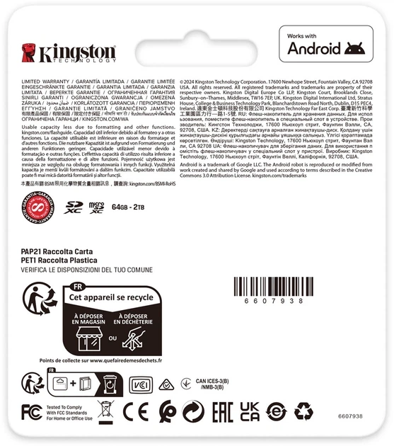 Карта памяти Kingston Canvas Go! Plus 128GB SDXC UHS-I U3 V30 A2 Class 10 (SDG4/128GB) - изображение 4