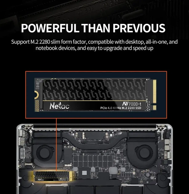 Твердотельный накопитель Netac NV7000-t 1TB NVMe SSD PCIe Gen4 x4, M.2 2280 - изображение 7