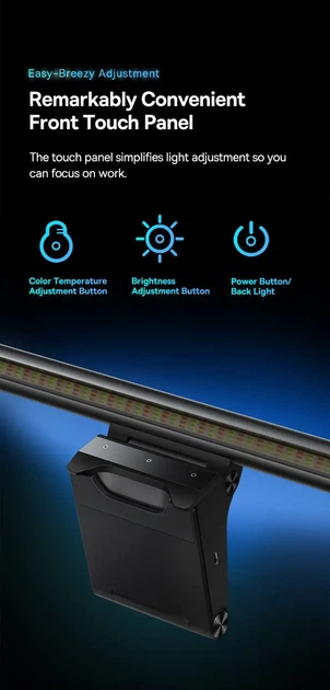 Світлодіодна лампа для монітору Baseus i-wok 2 Youth (Usb Type-C) LED Скрінбар з кріпленням - зображення 7