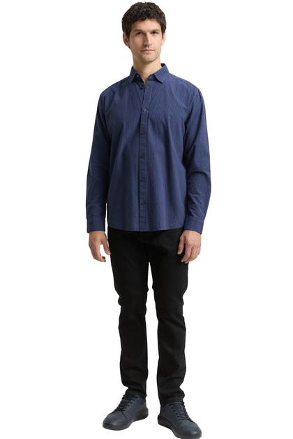 Сорочка ДР Tom Tailor Men's Shirt L Синій 1048439-38955 - Фото 4 Сорочка ДР Tom Tailor Men's Shirt L Синій 1048439-38955 - изображение 4