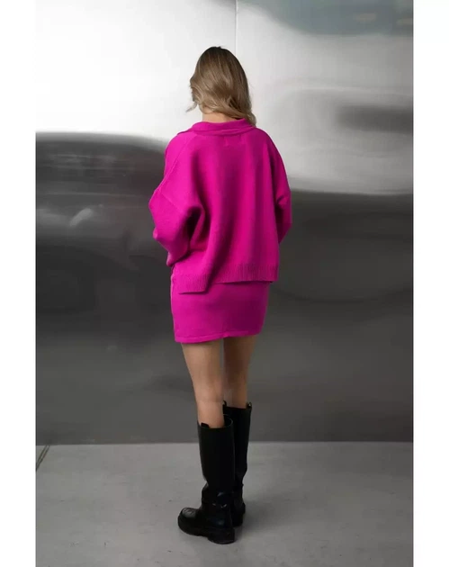 Спідниця міні вязана 2307322469761904 S/M Малиновий - изображение 6
