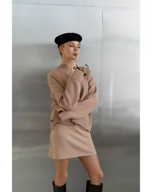 Спідниця міні вязана 2307322469760101 XS/S Бежевий - изображение 2