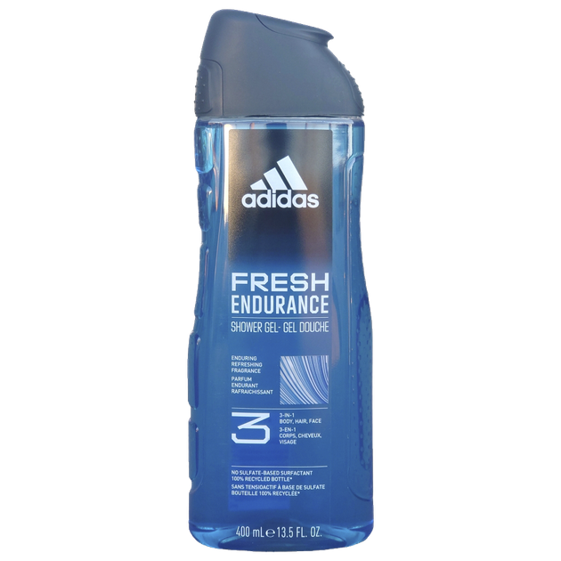 Гель для душу 3в1 для тіла волосся та обличчя чоловічий ADIDAS docciash fresh endurance 400 мл. - Фото 1 Гель для душу 3в1 для тіла волосся та обличчя чоловічий ADIDAS docciash fresh endurance 400 мл. - изображение 1