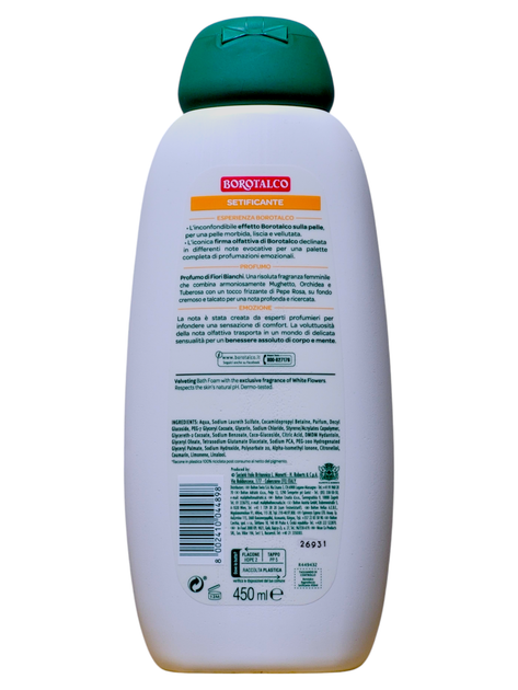 Гель для ванни та душу BOROTALCO bagno ml 450 setificante fiori bianchi - изображение 2