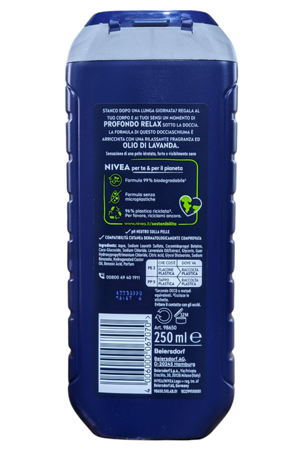 Гель для душу 3в1 для тіла волосся та обличчя чоловічий NIVEA men ds total relax ml250 - зображення 2