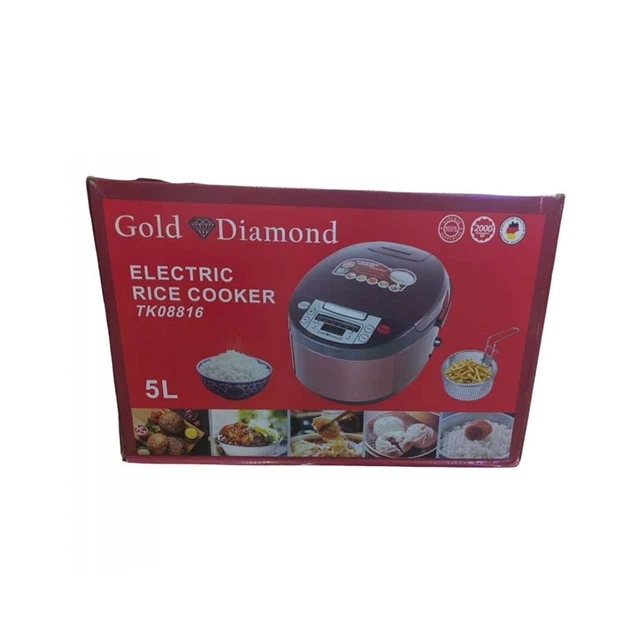 Мультиварка с фритюрницей для дома 5 л Gold Diamond 2000Вт, Мощная кухонная хорошая мультиварка на 12 программ - изображение 7