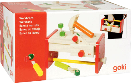 Ігровий набір Goki Дерев'яна скринька з інструментами 2 в 1 (4013594588713) - зображення 2