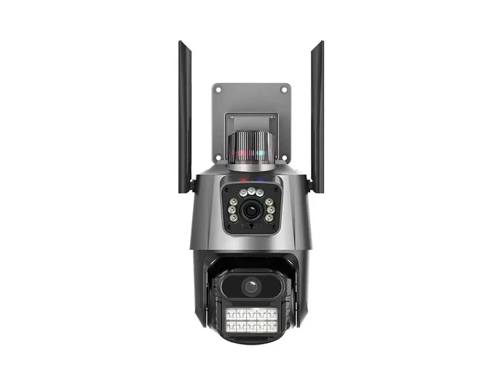 Видеокамера для наблюдения WIFI Eng 2 в 1 поворотная и стационарная IP66 серый цвет 3.6 Мп с функцией мобильного оповещения - изображение 2