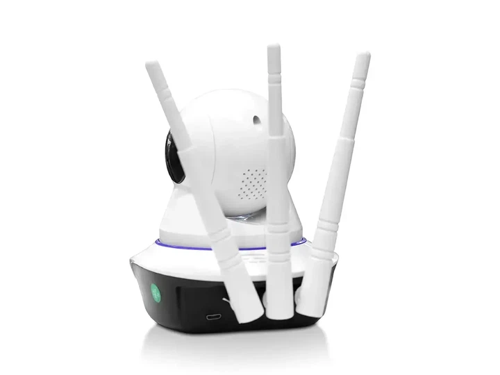 Видеокамера для наблюдения IP-E101 поворотная с двумя антеннами WiFi 2 Мп белая для дома офиса и магазина - изображение 2