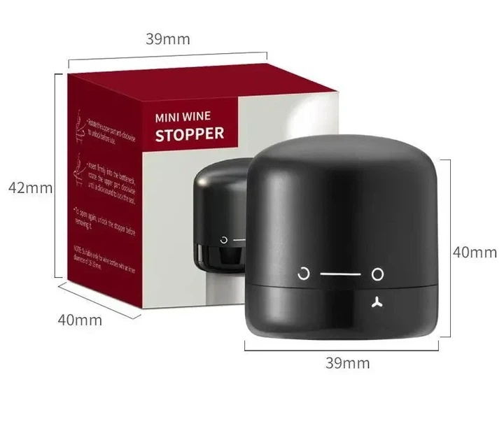 Вакуумная многоразовая пробка для вина Vacuum Mini Wine Stopper Black - изображение 7