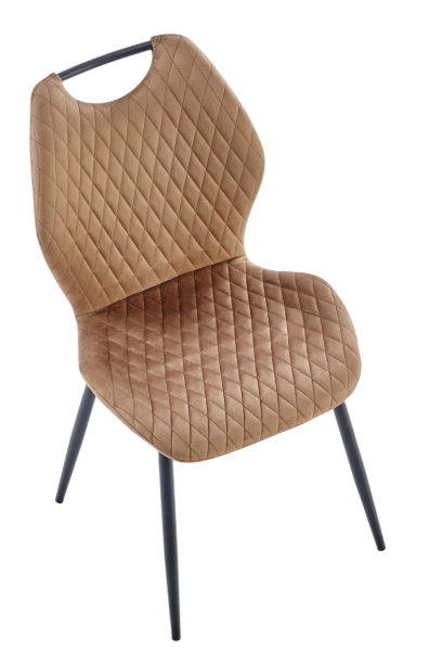 Krzesło do kuchni i salonu Halmar V-CH-K/569-KR-BEŻOWY Welur Beżowe (5905248135239) - obraz 4