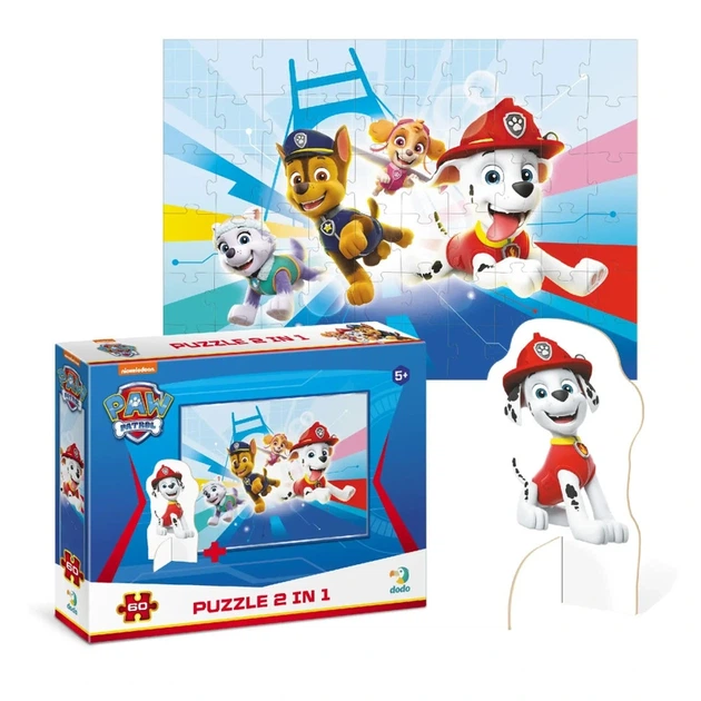 Дитячі Пазли Paw Patrol "Місія кличе" DoDo 200165 60 елементів, з фігуркою - Фото 2 Дитячі Пазли Paw Patrol "Місія кличе" DoDo 200165 60 елементів, з фігуркою - изображение 2