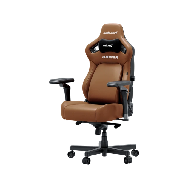 Крісло геймерське ігрове Anda Seat Kaiser 4 V2 Size XL Brown PVC - зображення 3