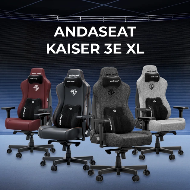 Крісло ігрове Anda Seat Kaiser 3E XL Black Fabric - изображение 10