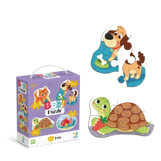 Дитячий пазл 4 в 1 "Baby puzzle. Домашні тварини" 300688 набір 4 в 1 - Фото 2 Дитячий пазл 4 в 1 "Baby puzzle. Домашні тварини" 300688 набір 4 в 1 - изображение 2