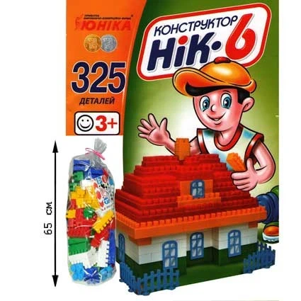 Дитячий конструктор НІК-6 70934, 325 великих деталей - Фото 1 Дитячий конструктор НІК-6 70934, 325 великих деталей - изображение 1