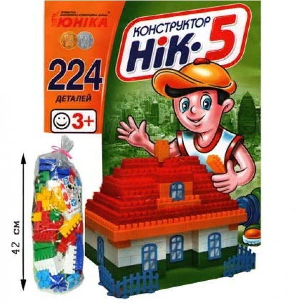 Дитячий конструктор НІК-5 70927, 224 великі деталі - изображение 2