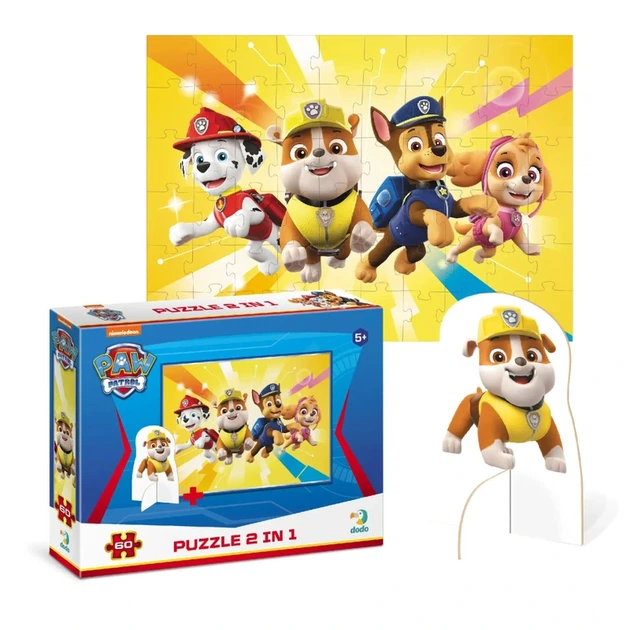 Дитячі Пазли Paw Patrol "Відчайдушна четвірка" DoDo 200164 60 елементів, з фігуркою - Фото 2 Дитячі Пазли Paw Patrol "Відчайдушна четвірка" DoDo 200164 60 елементів, з фігуркою - зображення 2