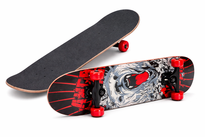 Скейтборд дерев'яний ведмідь SP-Sport Skateboard Cool Bear 4411-5 розмір 78х20см Black-Red - зображення 2