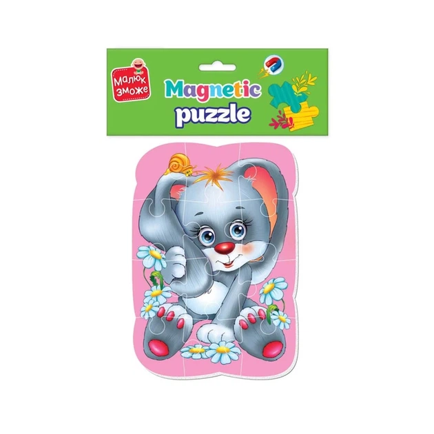 Магнітні пазли Малюк зможе "Зайчик" Vladi toys VT3301-03 А5, Укр - Фото 2 Магнітні пазли Малюк зможе "Зайчик" Vladi toys VT3301-03 А5, Укр - изображение 2