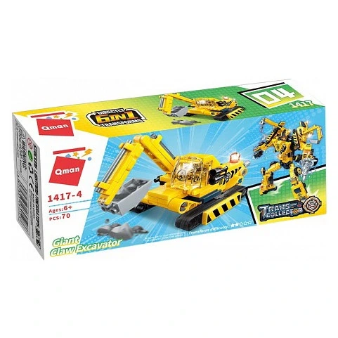 Дитячий Конструктор Qman 1417-1-6 будтехніка, 79 дет Giant Claw Excavator - Фото 1 Дитячий Конструктор Qman 1417-1-6 будтехніка, 79 дет Giant Claw Excavator - изображение 1