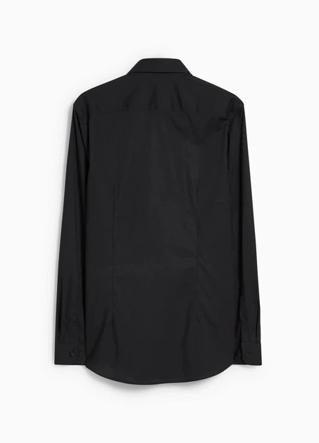 Рубашка из хлопка slim C&A 2186159c18 M черная (100005978) - изображение 5