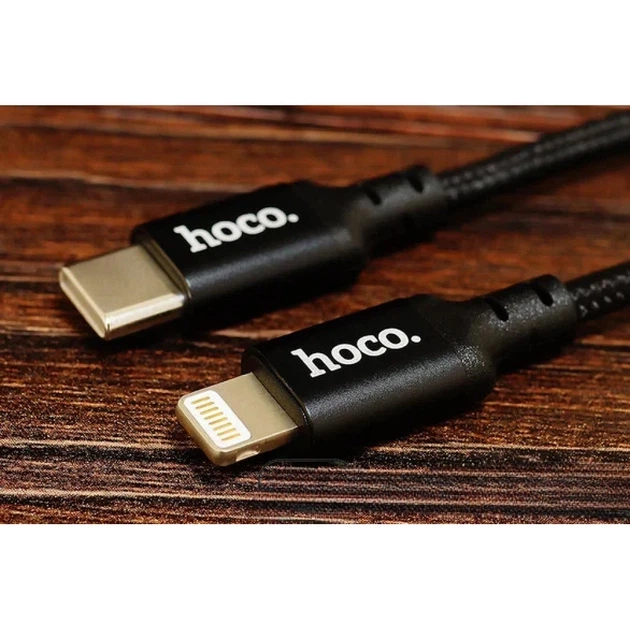 Кабель USB Type-C to Lightning 2 м Hoco X14 Double Speed - Black (750252) - Фото 6 Кабель USB Type-C to Lightning 2 м Hoco X14 Double Speed - Black (750252) - зображення 6