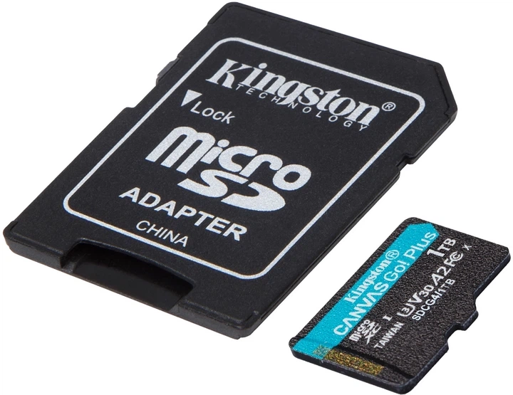 Карта памяти Kingston Canvas Go! Plus 1TB microSDXC UHS-I U3 V30 A2 + SD-адаптер (SDCG4/1TB) - изображение 2