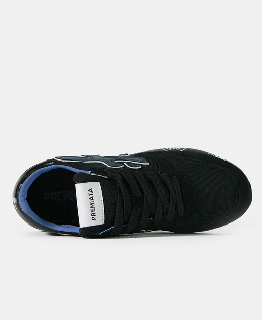 Мужские кроссовки повседневные Premiata Mick Black Blue 42 (26,5 см) Черный - изображение 2
